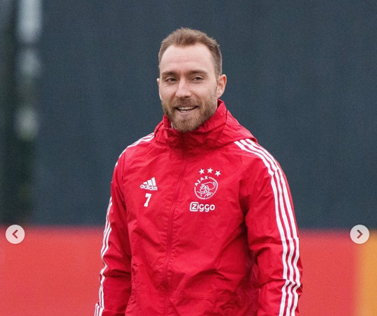 Ajax geeft update over meetrainende Christian Eriksen: 'Dit past nu het beste bij mij'