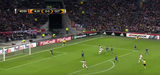 Fantastische goal Dolberg tegen Celta de Vigo (video)