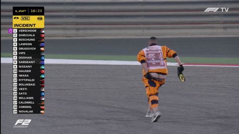 📸 | Haha! Marshal pikt in zijn blote reet brokstukken op in Bahrein