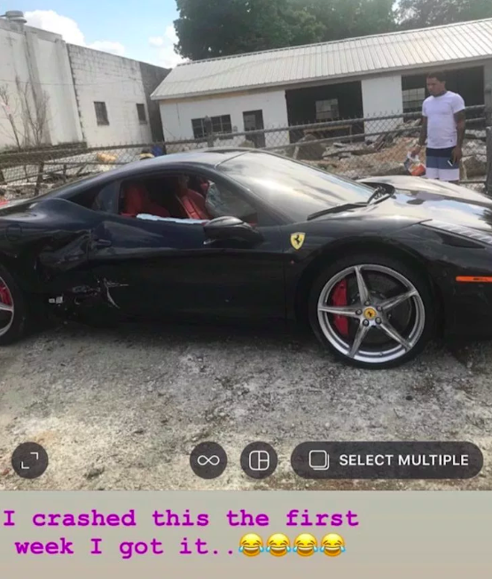 Bokser Gervonta Davis crashte met nieuwe Ferrari 458: 'Had hem net een paar dagen' (foto)