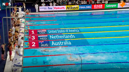 🎥 | Gemengde estafetteploeg gilt na bronzen plak bij WK zwemmen: 'Heel gaaf!'