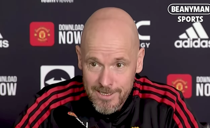 😂🎥 | Erik ten Hag heeft boodschap voor de Engelse pers:  'Looking a cow in the ass'