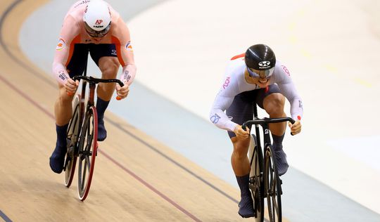 Geen finale tussen Jeffrey Hoogland en Harry Lavreysen bij sprint na shockexit
