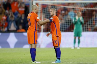 Robben is trots op Sneijder: 'Samen zo veel moois meegemaakt'