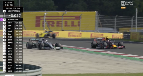Max Verstappen en Lewis Hamilton in gruwelijk gevecht: 'Holy shit! Dit gaat niet!' (video)