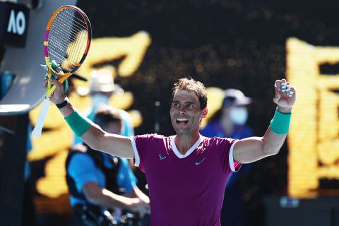 Rafael Nadal aast op 21e grandslamtitel en begint uitstekend aan Australian Open
