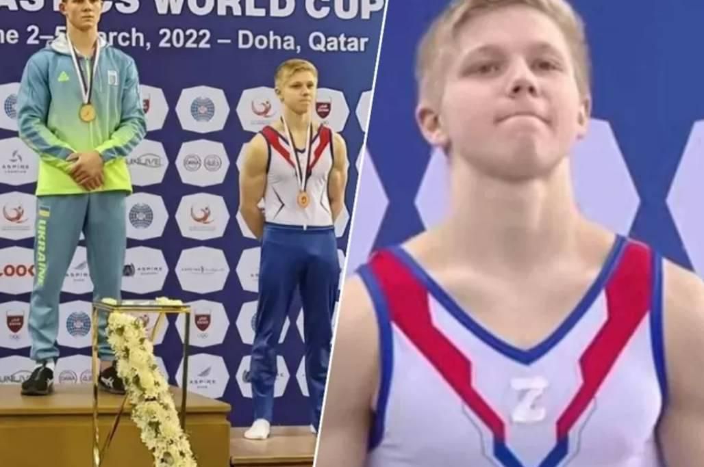 Russische turner zou oorlogssymbool 'zo weer gebruiken': 'De Oekraïense sporters deden vervelend tegen ons'
