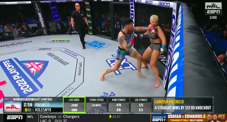 🎥 | Ongehoord: PFL-topper Larissa Pacheco slaat Olena Kolesnyk heel de kooi door