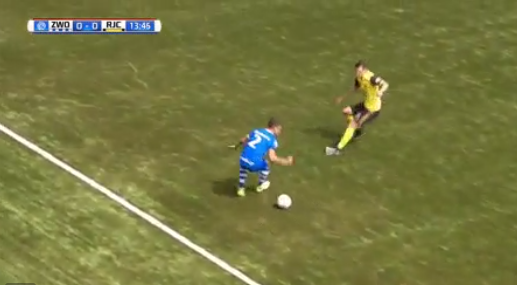 Roda-verdediger Kum heeft geluk dat hij nog kan lopen na smerige blessure (video)