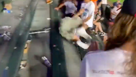 🎥 | Vechtende Chicago Cubs-fan valt rijen naar beneden bij ruzietje op de tribune