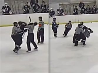 🎥 | Jeugd-ijshockeyer voor het leven geschorst na knokpartij met scheidsrechter