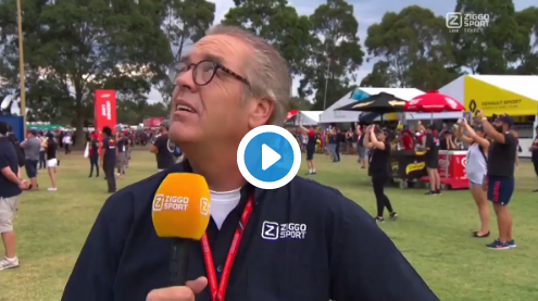 LOL! Straaljager verpest interview met F1-commentator Olav Mol (video)