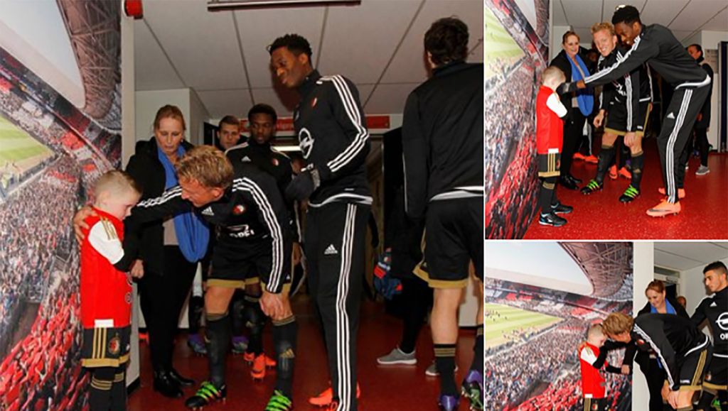 Mascotte durft vlak voor wedstrijd Feyenoord niet meer