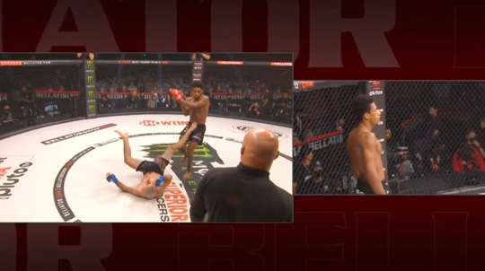 🎥 | MMA-belofte Bates krijgt trap in ballen bij Bellator na 'Rolling Thunder' van Coates