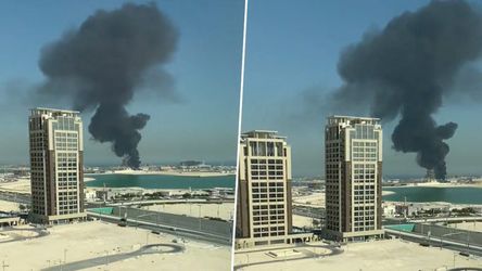 📸  | Dikke fik en enorme rookwolken nabij fan village in Lusail (Qatar)