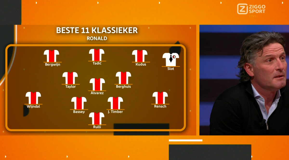 🎥 | Waterreus: 'Klassieker-XI bestaat uit 11 Ajacieden, met Slot als de beste coach'