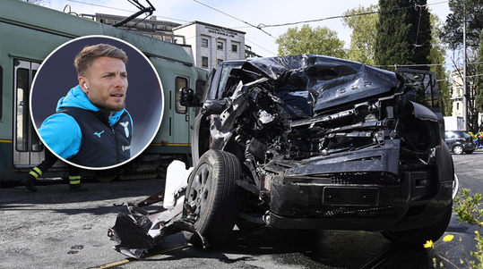 Ciro Immobile breekt rib bij flinke crash met tram