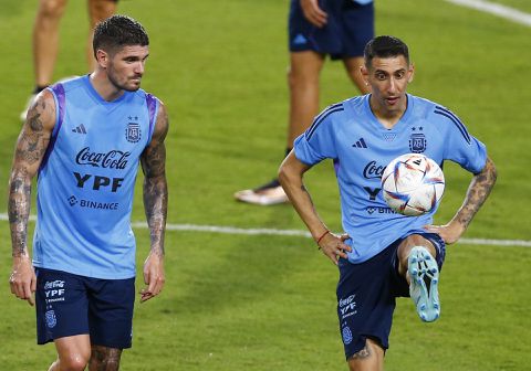 Nog altijd geen duidelijkheid over fitheid De Paul en Di María voor duel met Oranje