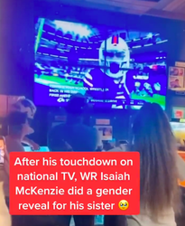 🎥 | NFL-speler doet 'gender reveal' voor zus na touchdown: 'Het is een jongetje!'