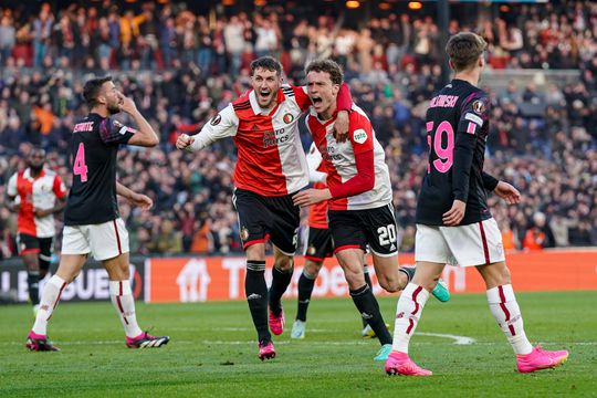 🎥 | Mats Wieffer doet Kuip op zijn grondvesten schudden met openingsgoal tegen AS Roma