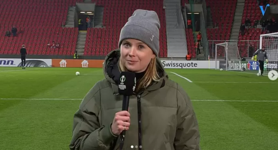 Dochter van Linda de Mol doet verslag van Conference League-finale Feyenoord