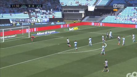 BOEM! Heerlijke goal van Levante-speler Rochina op laatste speeldag La Liga (video)