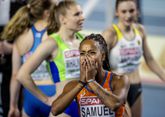Jamile Samuel skipte estafette om fris te zijn op WK atletiek, maar wordt om die reden uit team gezet