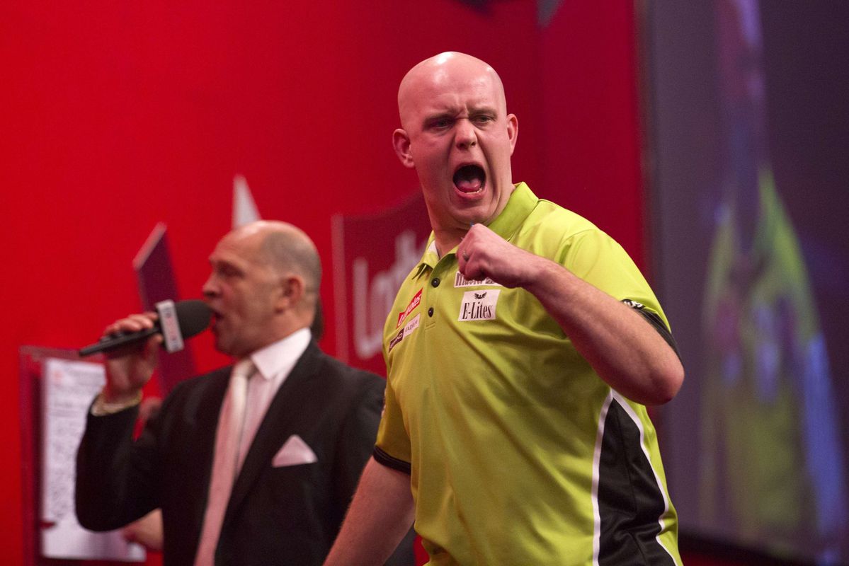 Van Gerwen en Wright zetten fabuleuze pot neer