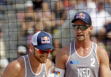 Geen finale voor beachvolleyballers Brouwer en Meeuwsen in Den Haag