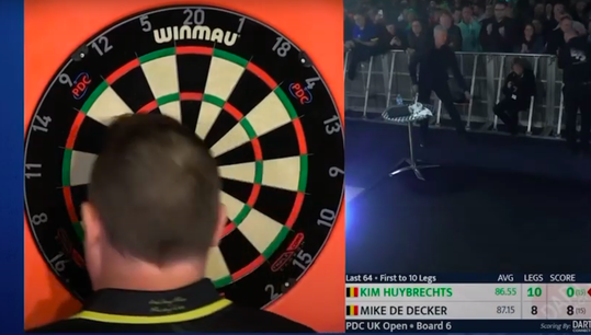 🎥 | Hoofdpijn voor Huybrechts! Darter geeft bord kopstoot bij zege op landgenoot