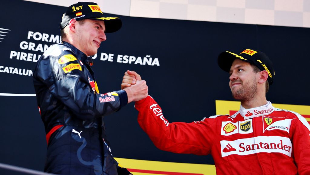 Vettel hoopte dat Verstappen caravan zou oppikken: 'Helaas reden we in Spanje'