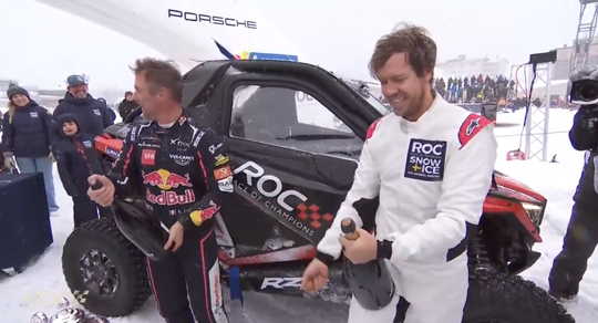 🎥 | Vettel schopt het tot Race of Champions-finale, maar daarin is Loeb te snel