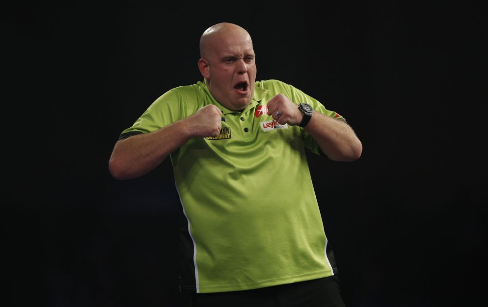 Van Gerwen wint aan de andere kant van de wereld van Barney