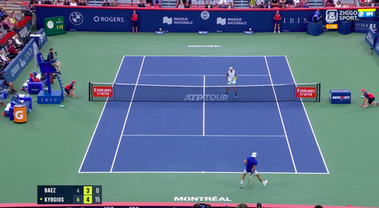🎥 | Montreal: Baez verliest maar zet Kyrgios wél te kijk met eigen handelsmerk