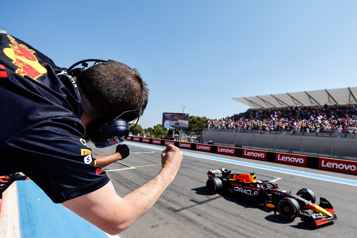 Max Verstappen profiteert bij Franse GP optimaal van uitvalbeurt Charles Leclerc