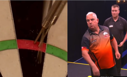 Magnetische darts of toch superkrachten: dit is de raarste 180'er ooit