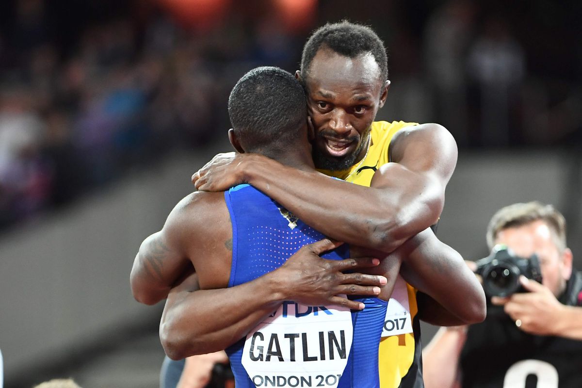 Bolt neemt geen afscheid als wereldkampioen, Gatlin wint