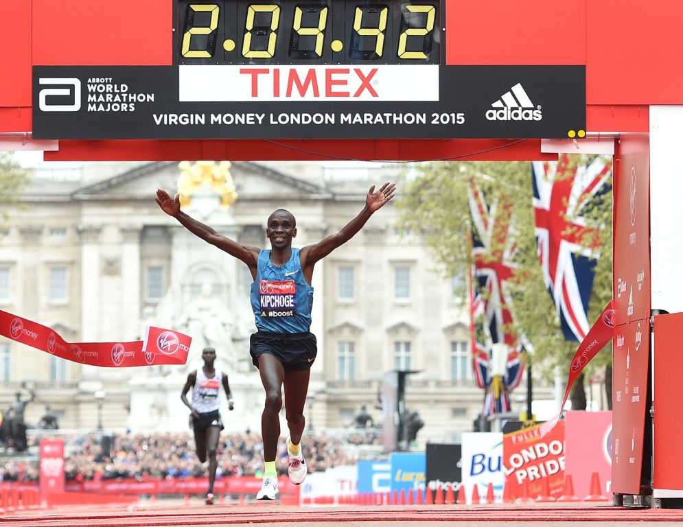 Kipchoge imponeert in marathon Londen