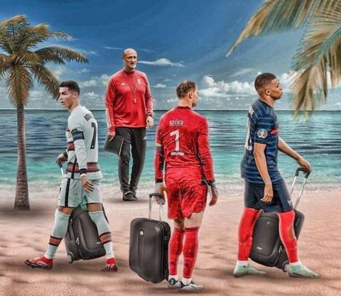 📸 | HAHA! Hongaarse bondscoach drijft spot met poule des doods: met z'n allen naar het strand