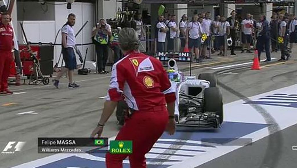 Ferrari-baas Arrivabene bijna aangereden door Massa