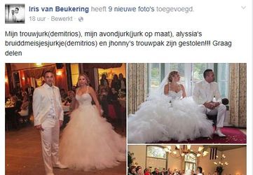 Inbrekers stelen trouwkleding Jhon van Beukering