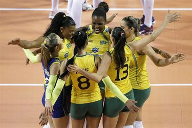 Braziliaanse volleybalsters winnen