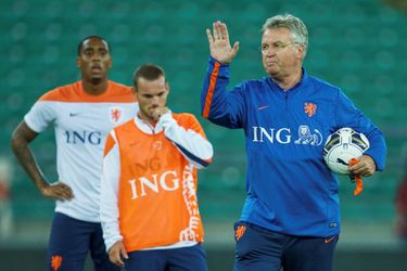 Bondscoach Hiddink tevreden over spel van Oranje