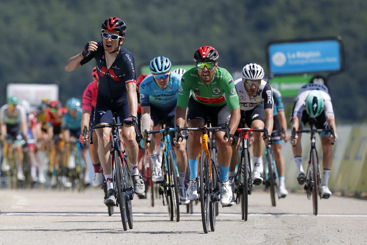 Geraint Thomas rijdt voor de sprinters uit en blijft ze voor in 5e etappe Dauphiné