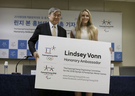 Lindsey Vonn ambassadeur Winterspelen 2018