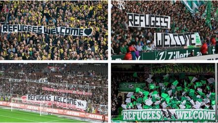 Duitse voetbalclubs verwelkomen vluchtelingen