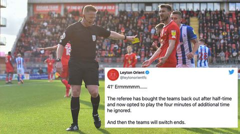 Chaos in League Two: scheids 'vergeet' blessuretijd en dat zorgt voor een grote bende