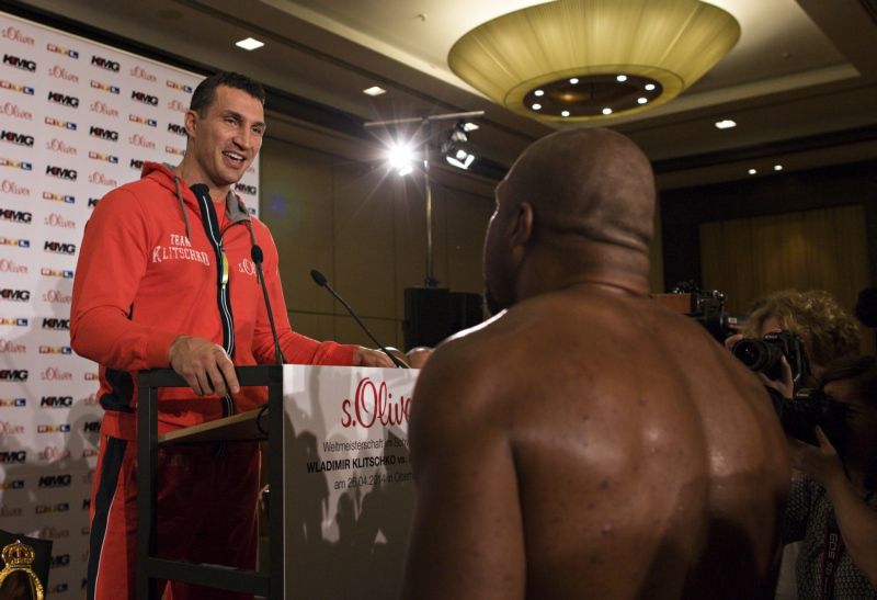 Foodfight tussen boksers Klitschko en Briggs