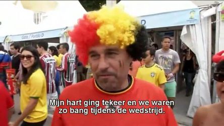 Uitzinnige Belgische supporters in Brazilie