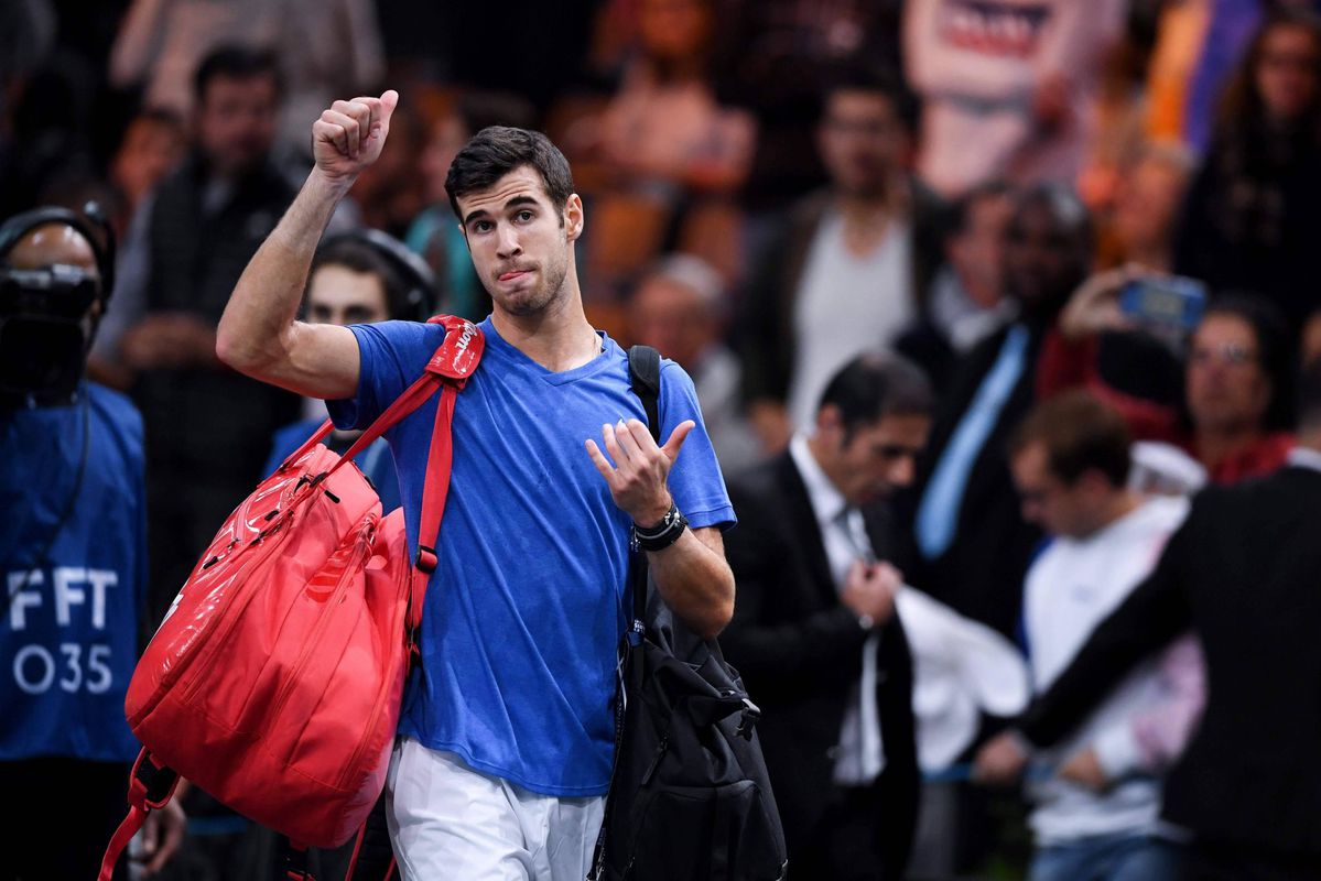 Titelverdediger Khachanov ligt er al na 1 potje uit op de Parijs Masters